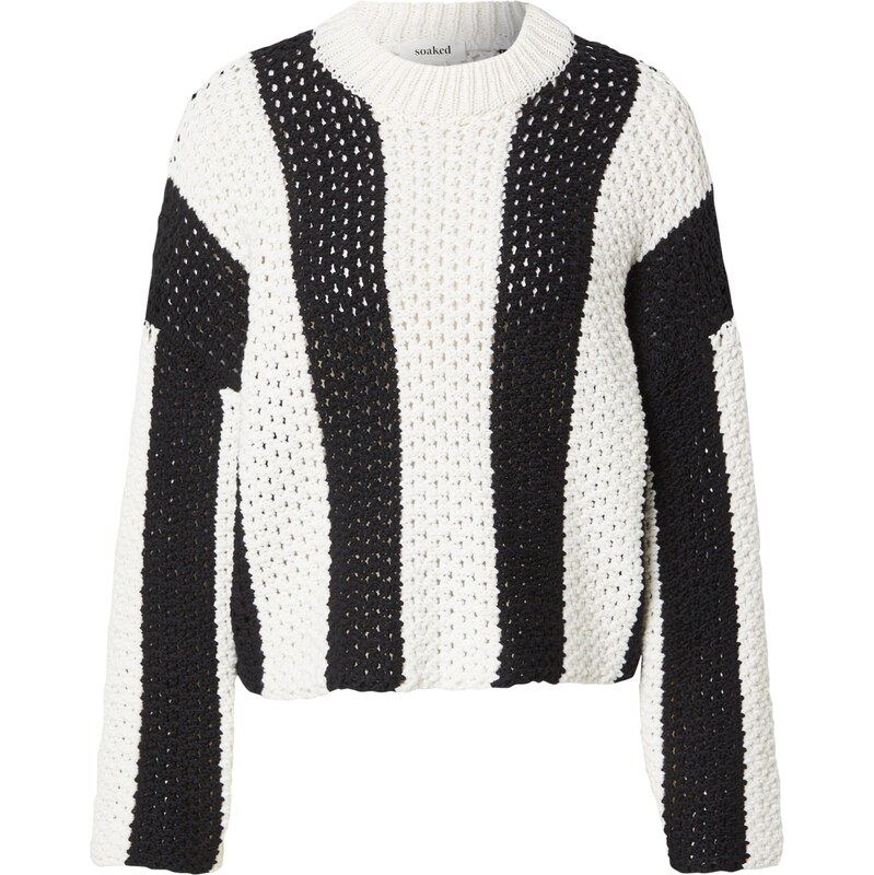 SOAKED IN LUXURY Sveter Menaka čierna / biela 63163603