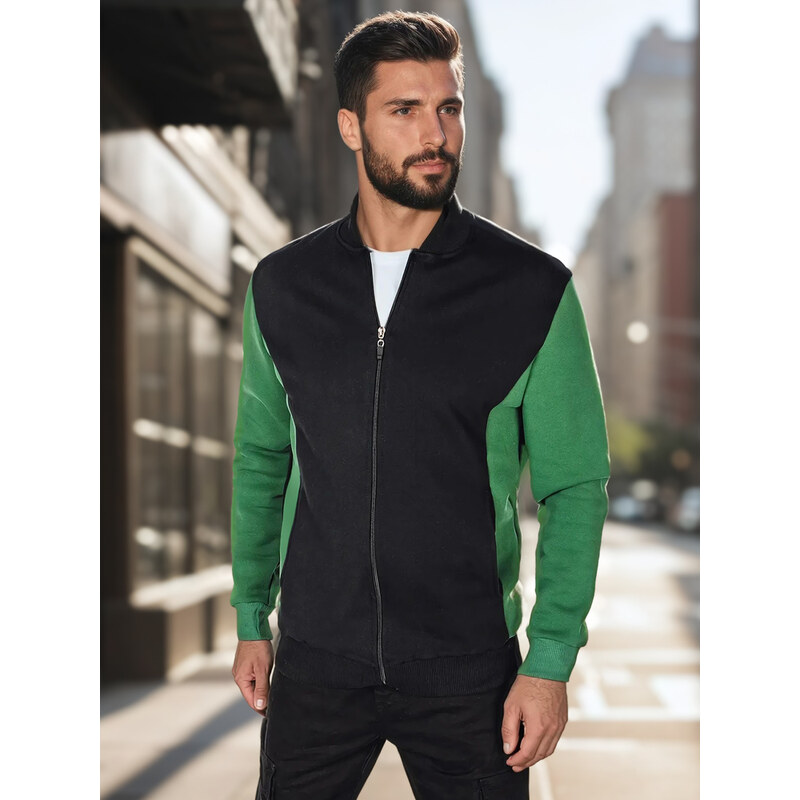 Pánska mikina so zipsom pri golieri, čierna Dstreet BX5908,skl.5 66188556