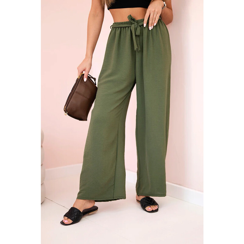 Fashionweek Dámske nohavice ľahké vzdušné so širokými nohavicami K5878 53076598