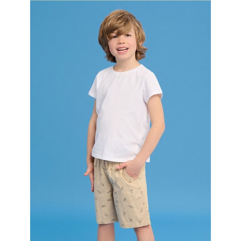 Sinsay - Látkové šortky - béžová 65761350