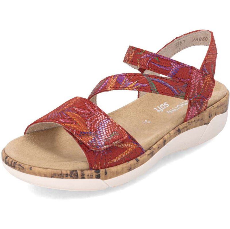 RIEKER Dámske sandále REMONTE R6860-90 červená S5 62736433