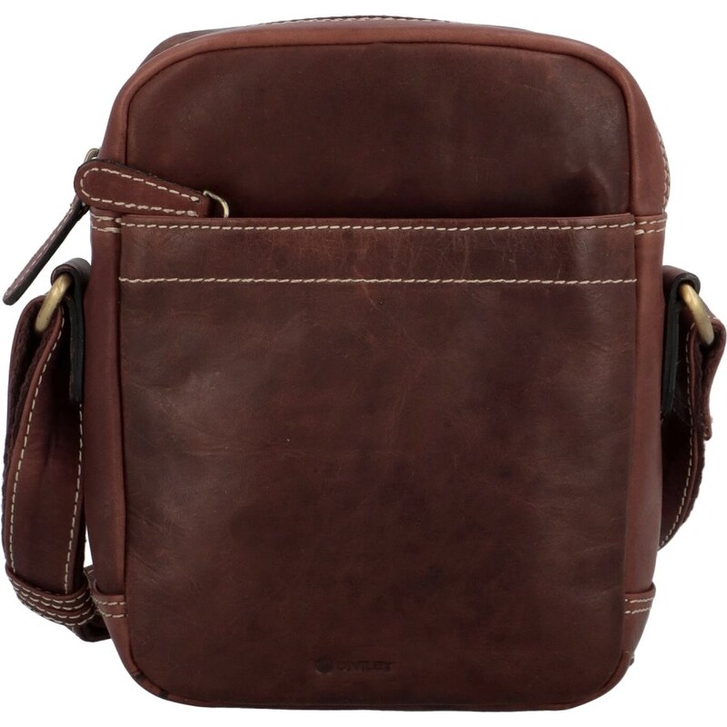 DIVILEY Pánska kožená taška cez rameno Ron hnedá 2 48533915
