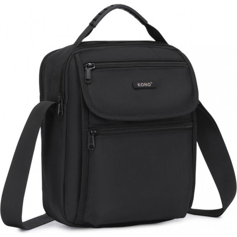 KONO Odolná pánska crossbody taška MSK2446 čierna 66888596