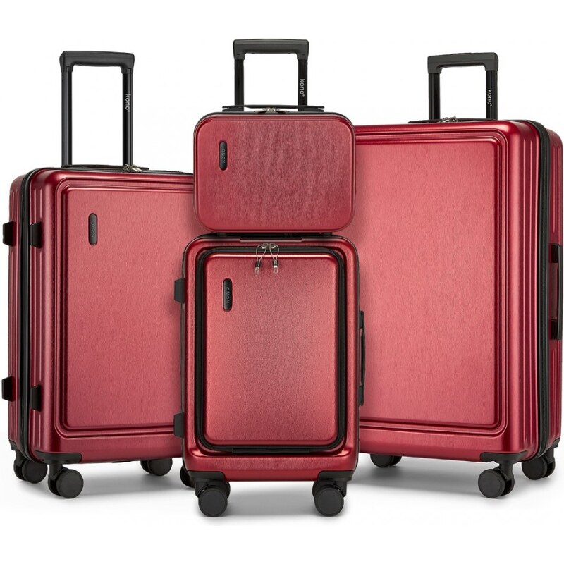 KONO 4 set cestovných kufrov, premium travel, bordový 62740069
