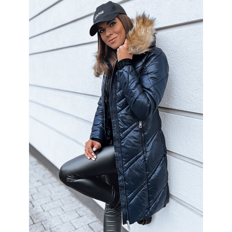 BASIC Tmavo modrý dámsky prešívaný kabát VEIL TY4012 47338591