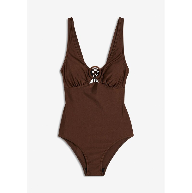 bonprix Jednodielne plavky, farba hnedá 62741113