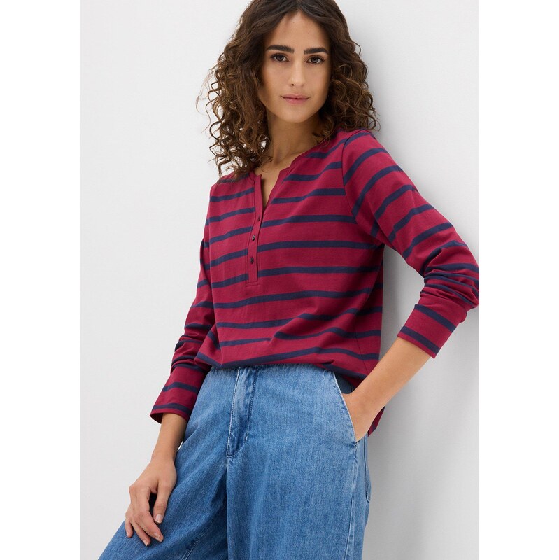 bonprix Tričko s gombičkami a dlhým rukávom, z bio bavlny, farba 62741330