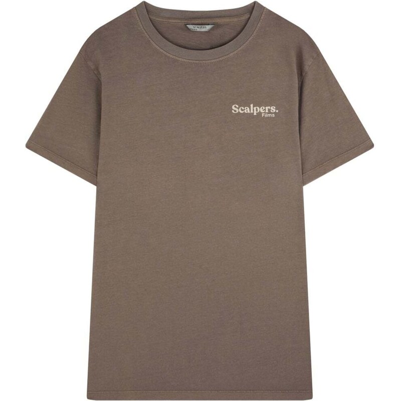 Scalpers Tričko Cinema béžová / brokátová 63158439