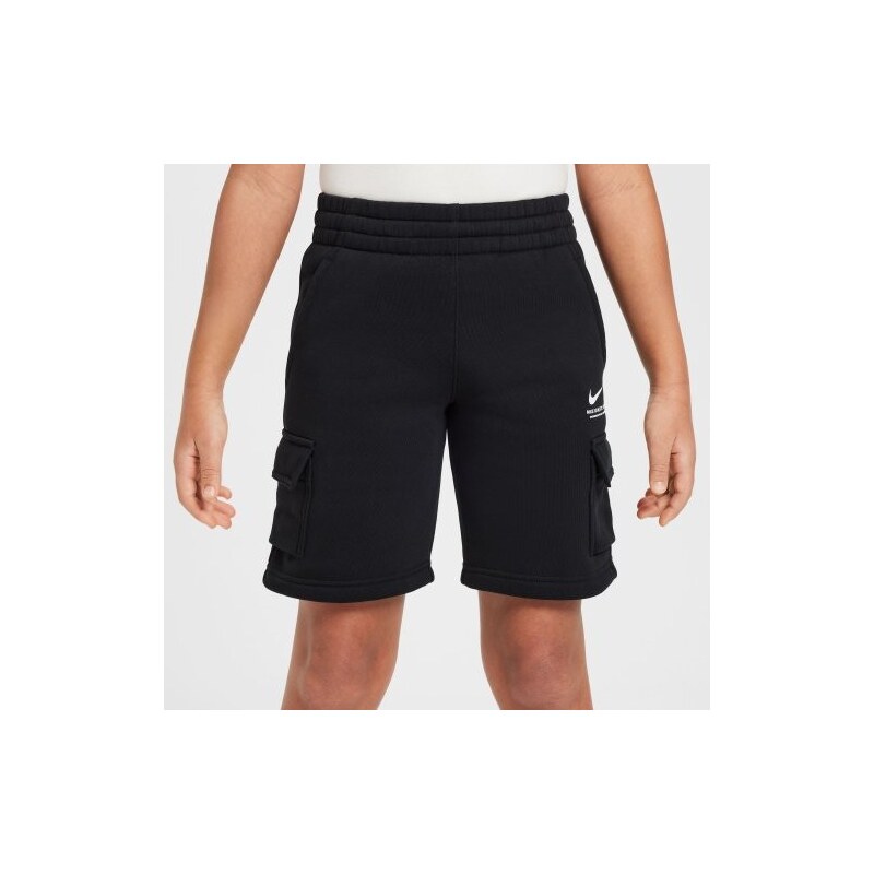 Nike Sportswear Big Kids (Boys) Fleece Cargo Shorts BLACK 62744507