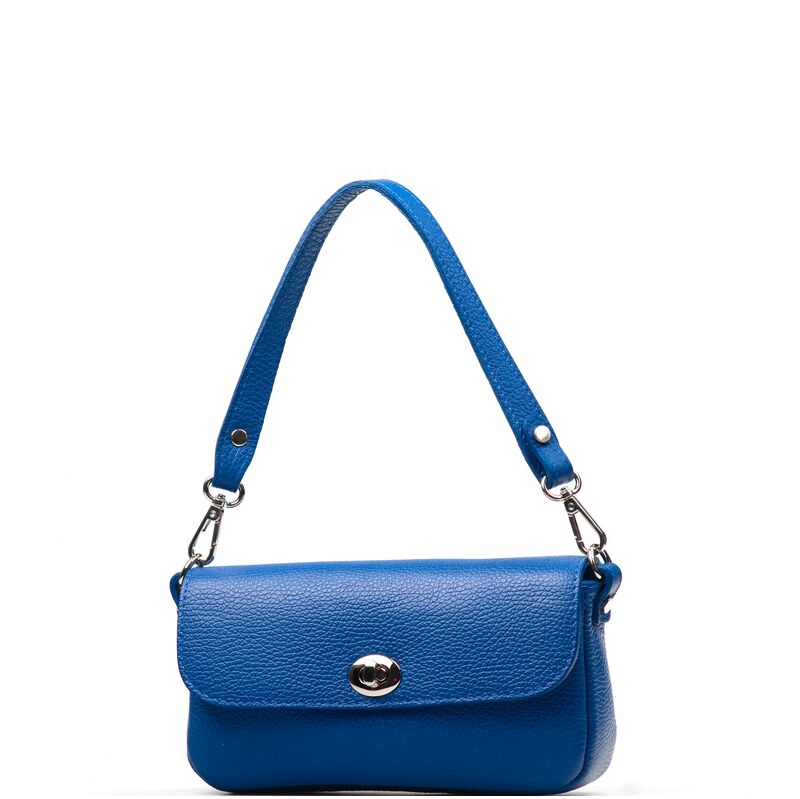 Blaire Kožená crossbody kabelka Jolla modrá 64987513