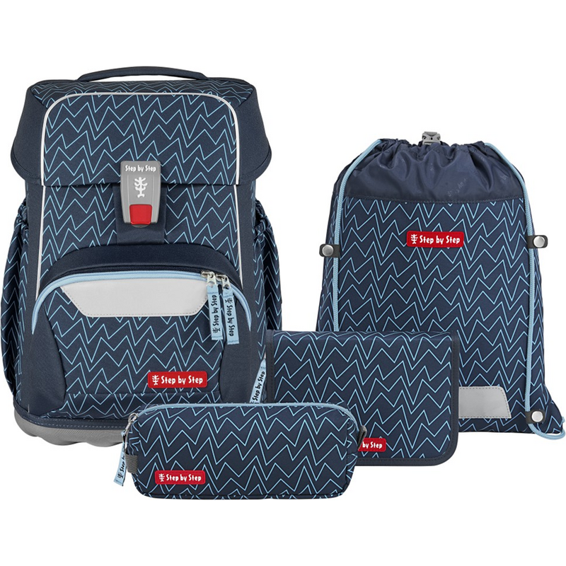 Step by Step BASIS - Školský 4 dielny set - Blue Lines 62929446