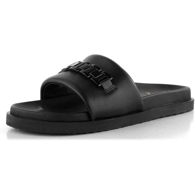 E-shop Högl šľapky ozdobené retiazkou Black 9-100810