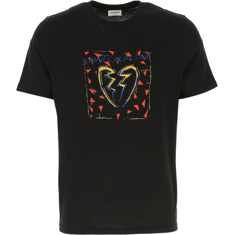 SAINT LAURENT Broken Heart Black tričko 62754242