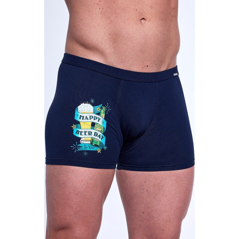 BASIC Tmavomodré boxerky s potlačou Cornette Tattoo 280/238 Beer Day S 58402847