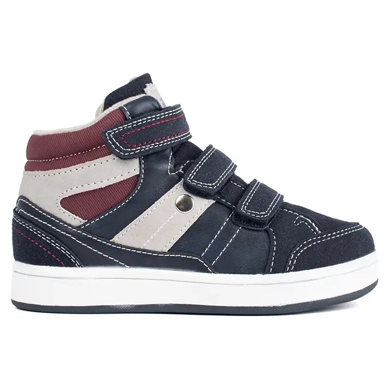 Shelvt Navy blue and red boys boots 64696117