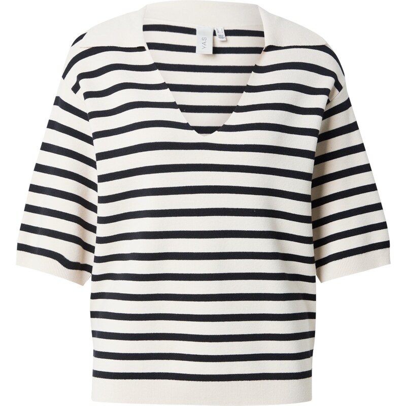 YAS Sveter YASFONNY krémová / čierna 63164333