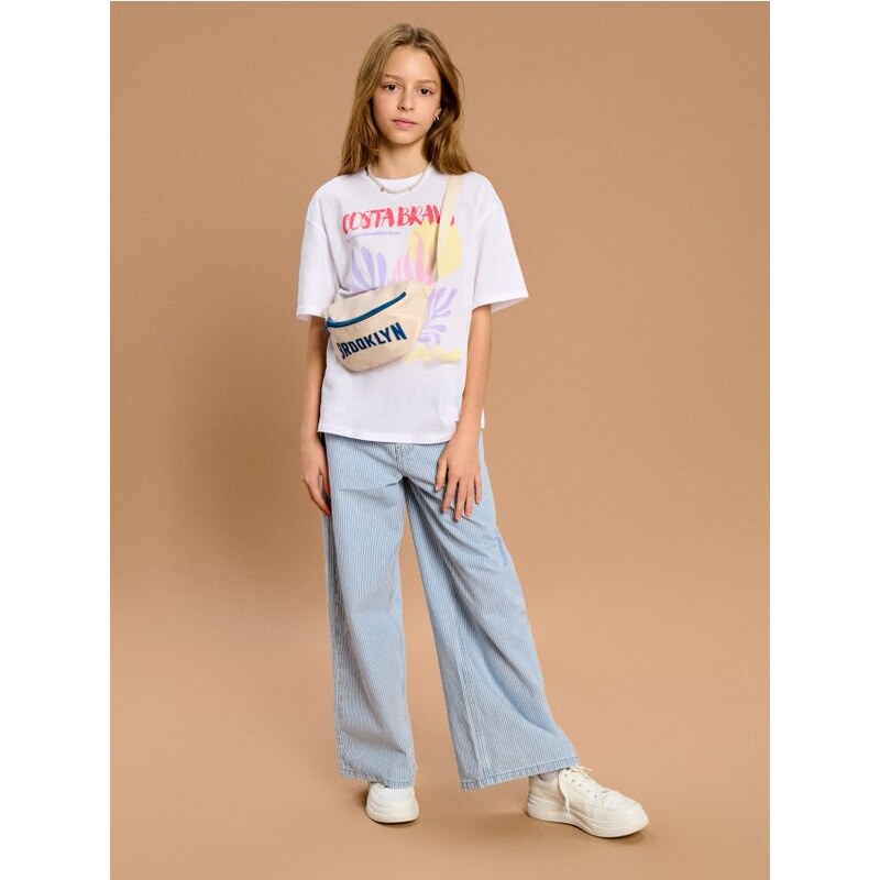 Sinsay - Tričko s krátkym rukávom - biela 65761718