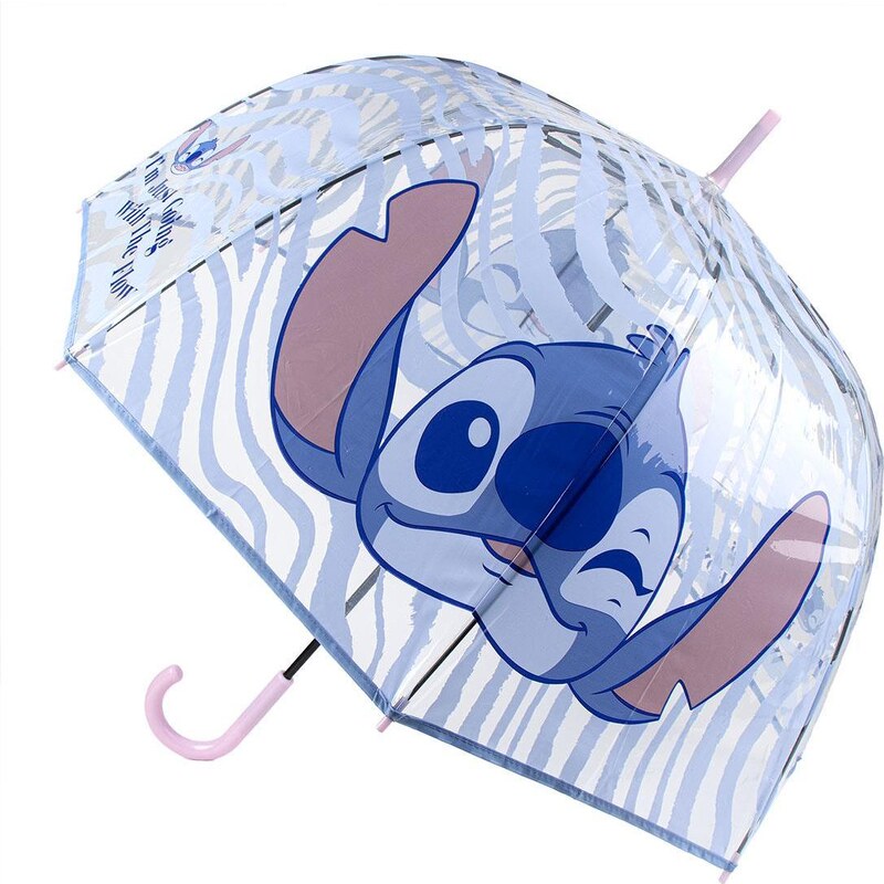 LILO AND STITCH Detský zdobený transparentný dáždnik Stitch 65151713