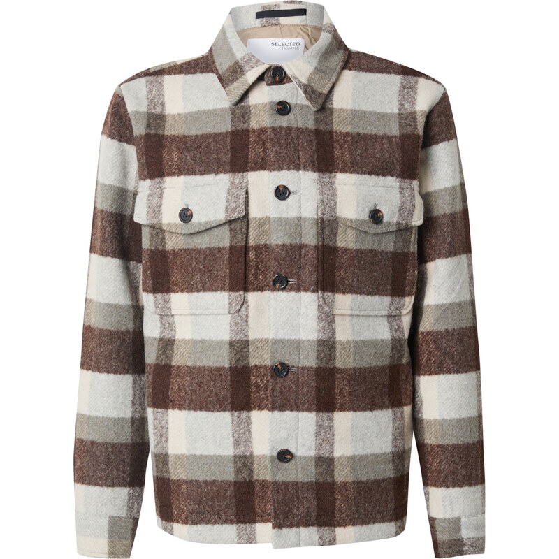 SELECTED Prechodná bunda SLHARCHIVE hnedá / svetlosivá 62771655