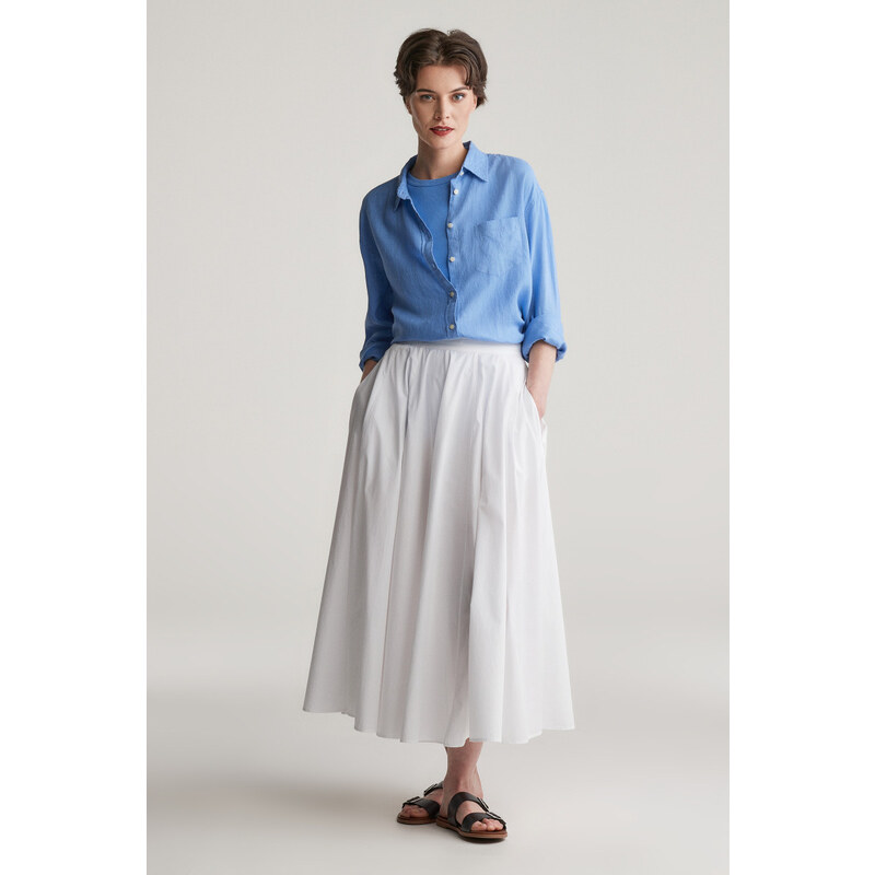 SUKŇA GANT MAXI COTTON SKIRT EGGSHELL 62772600