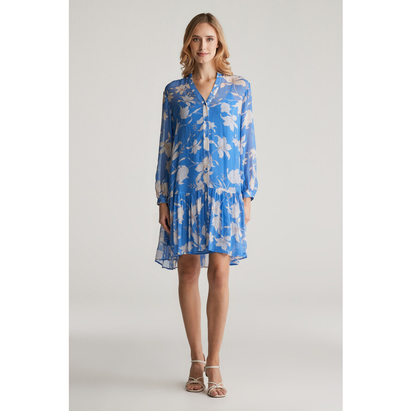ŠATY GANT SHEER FLORAL PRINT DRESS PERFECT BLUE 62772606