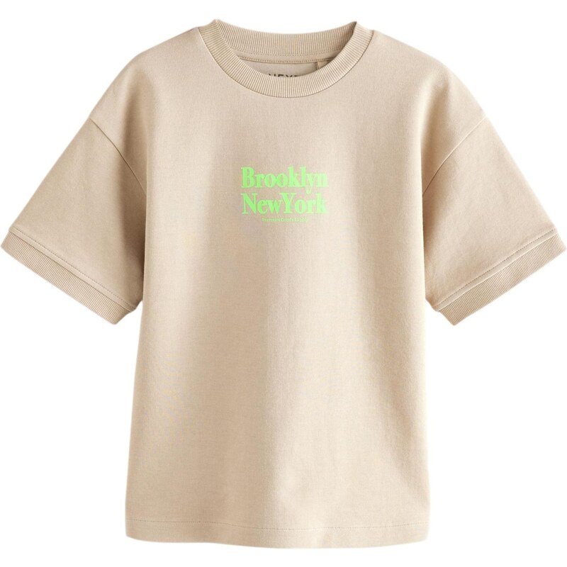 Next Mikina béžová / neónovo zelená 62771808