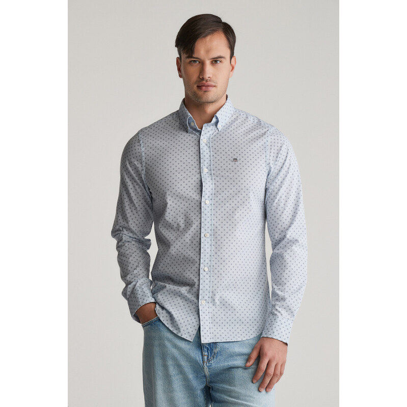 KOŠEĽA GANT SLIM MICRO PRINT SHIRT LIGHT BLUE 62772581