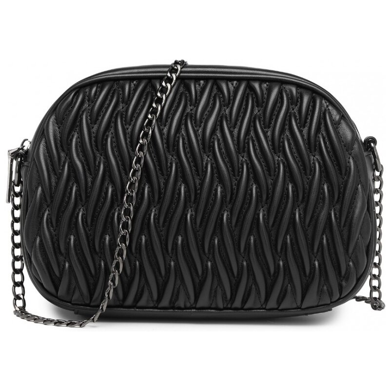 Dámska prešívaná crossbody kabelka Miss Lulu MSM2449 - čierna 64332799