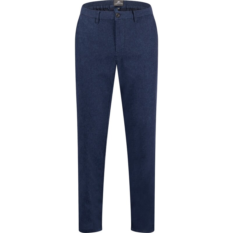 Pánske modré nohavice bavlna-ľan FYNCH-HATTON casual fit 62777732