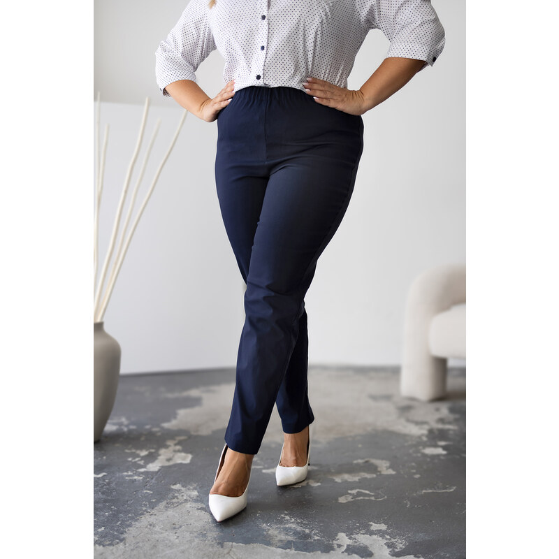 (veľ. 48) Bengalínové nohavice Alex tmavomodré 65202286