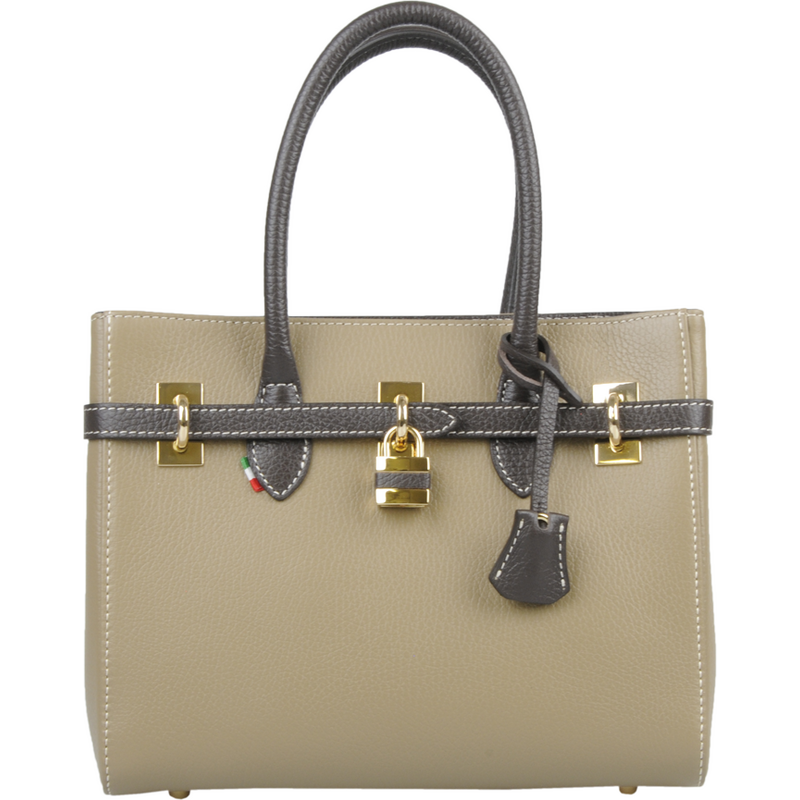 Béžová kožená talianska kabelka Azra Baby Taupe Cafe NovaKabelka.sk 62796518