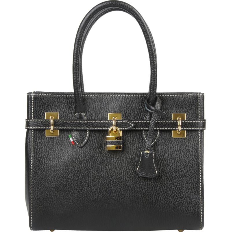 Čierna kožená talianska kabelka Azra Baby Nera NovaKabelka.sk 62796521