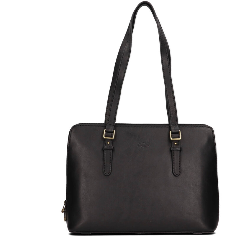 Elegantná dámska kožená kabelka Katana Wella - čierna 62791687