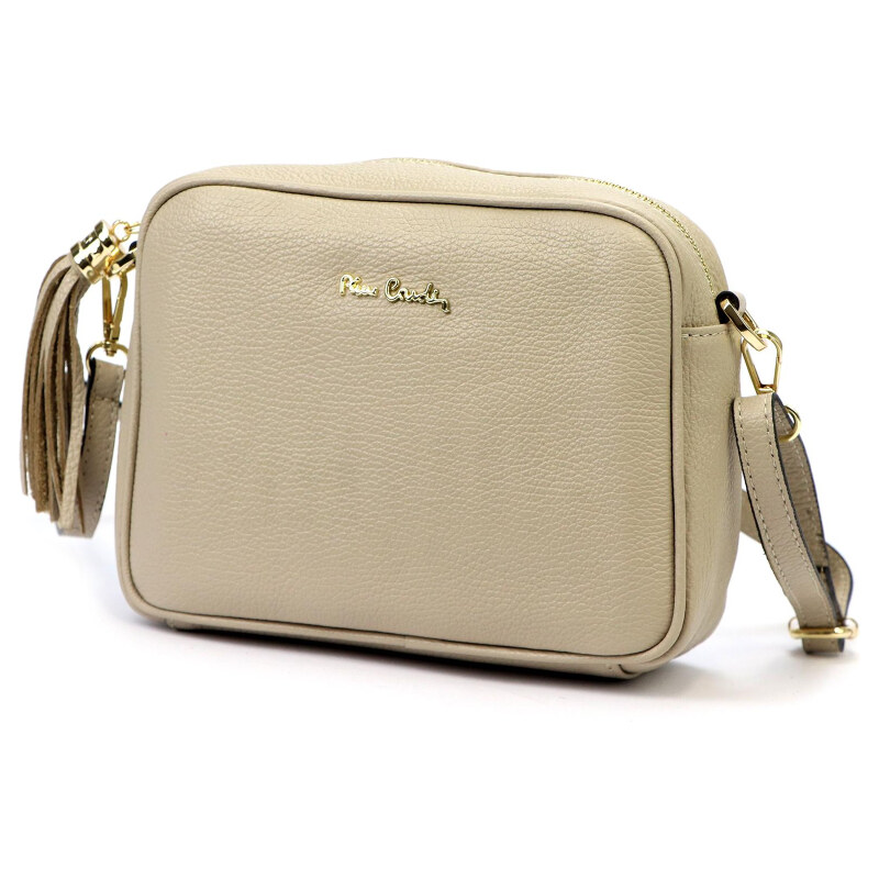 Kožená kabelka Pierre Cardin béžová KZ17069 62796538
