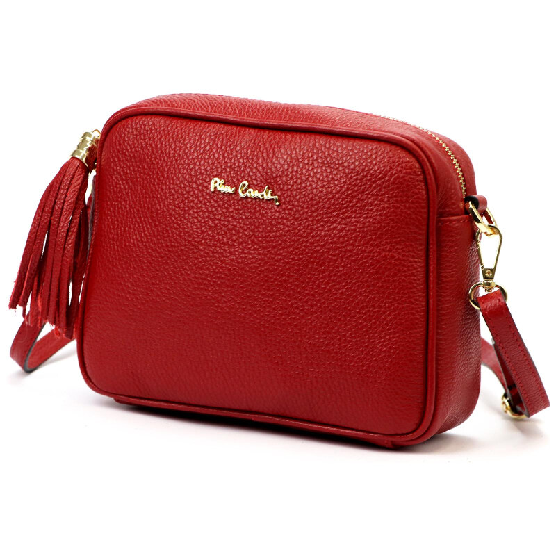 Kožená kabelka Pierre Cardin červená KZ51699 62796556