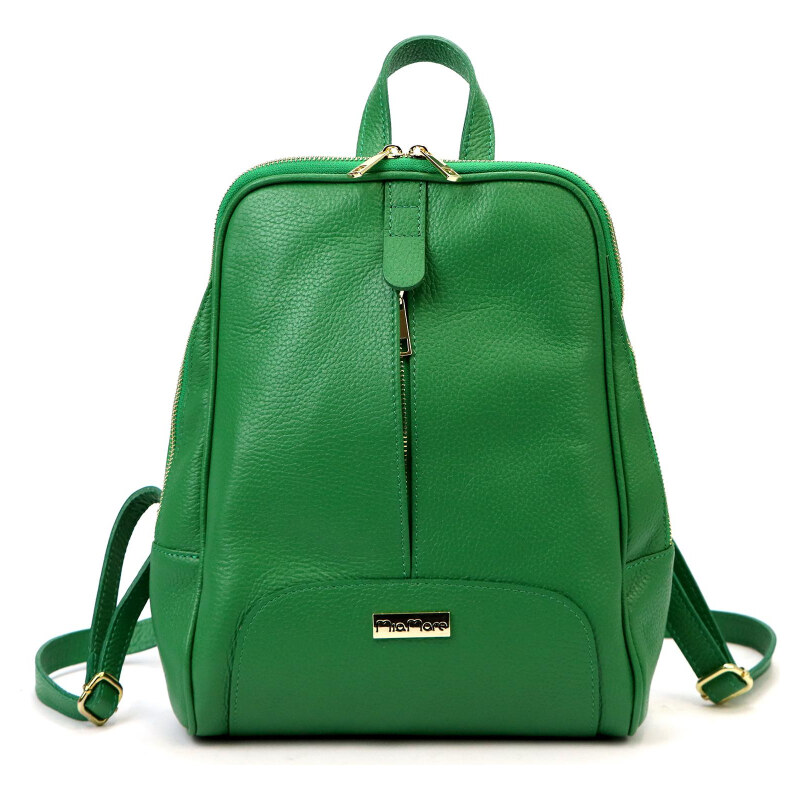 Kožený batoh MiaMore zelený (KZ56645) 9,5l 62796560