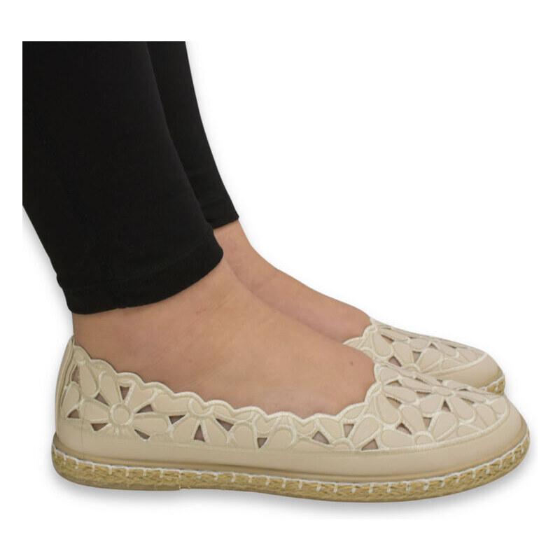 JOHN-C Dámske béžové espadrilky LUJZA 62809270