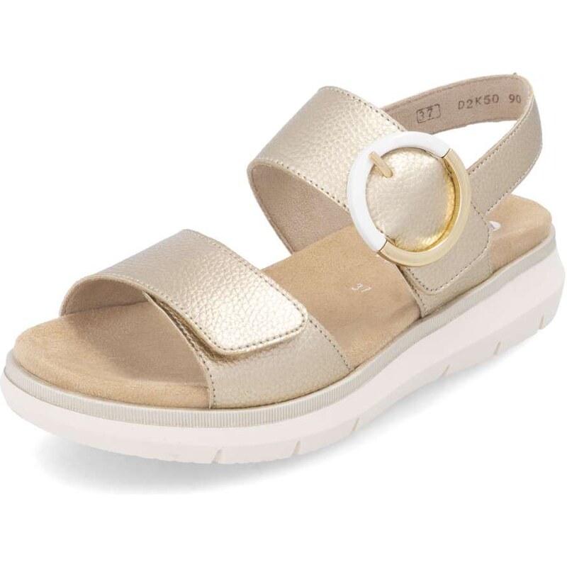 RIEKER Dámske sandále REMONTE D2K50-90 zlatá S5 62809573
