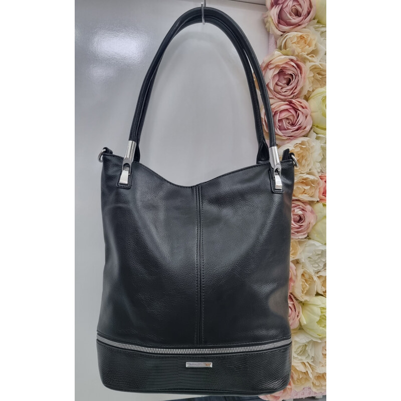 Katrins Fashion Čierna kabelka na plece Silvia Rosa 62815701