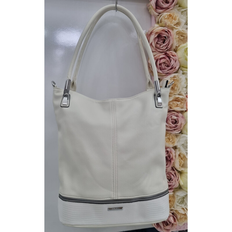 E-shop Katrins Fashion Biela kabelka na plece Silvia Rosa