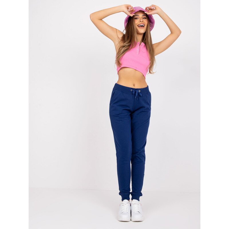 Tmavomodré basic tepláky Jessica TW-DR-1033.16P-navy blue 32236988