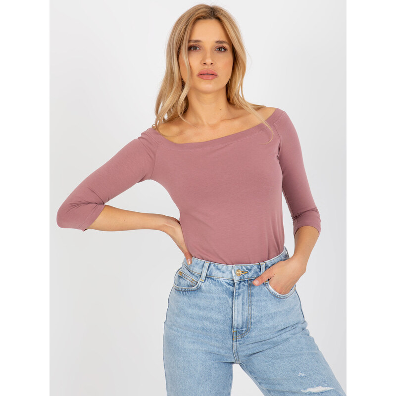 BASIC FEEL GOOD Staroružové tričko so spadnutými ramenami -RV-BZ-4692 39646152
