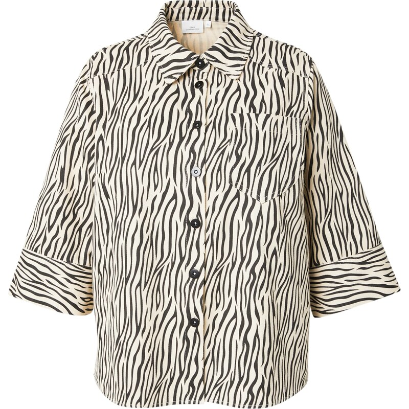 ONLY Carmakoma Blúzka CARDEMILA sivobéžová / čierna 63164673