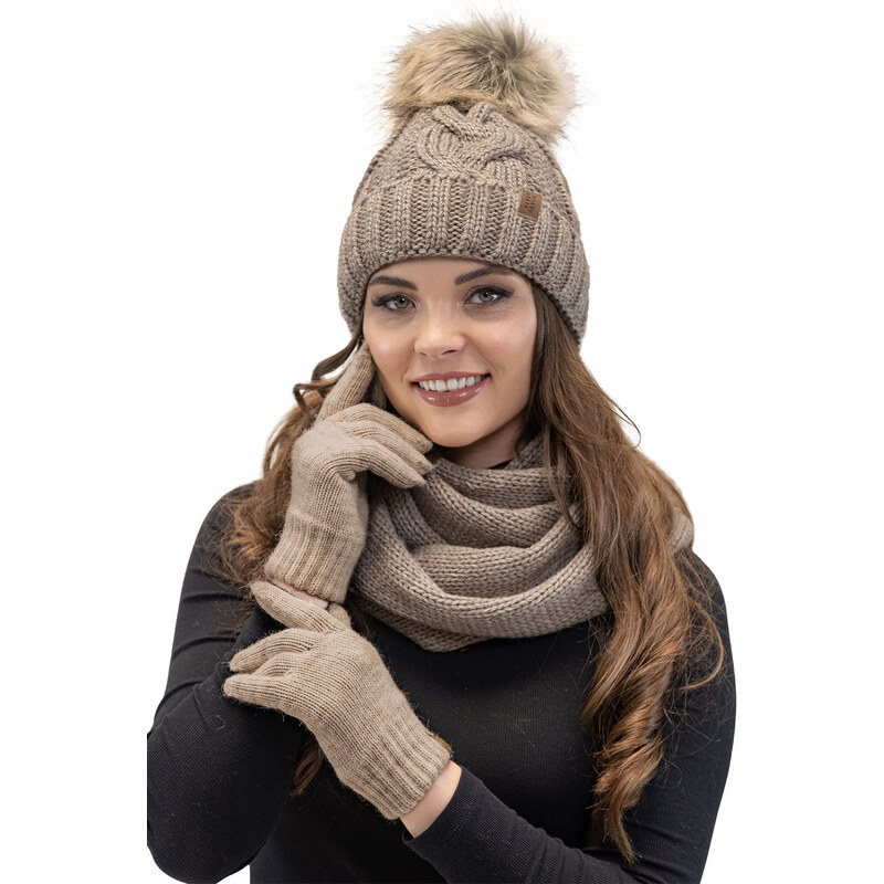 Komplet Vivisence 7014 Kmpl+R čiapka, šál, rukavice 62824235