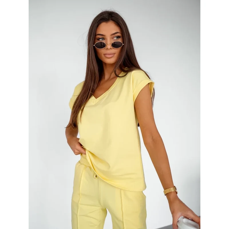 Resti Womens cotton casual set with short sleeves 65356157