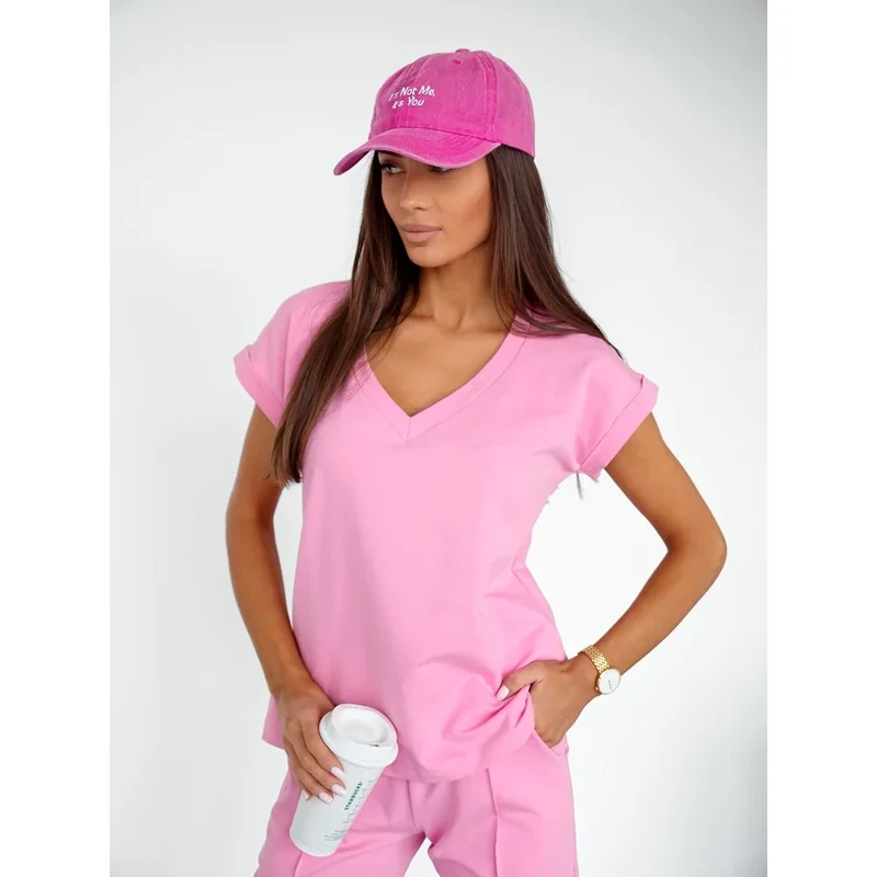 Resti Womens cotton casual set with short sleeves 65356158