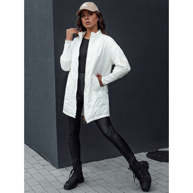 BASIC Ecru dámska prechodná prešívaná bunda so stojačikom ARANA TY4527 57254636