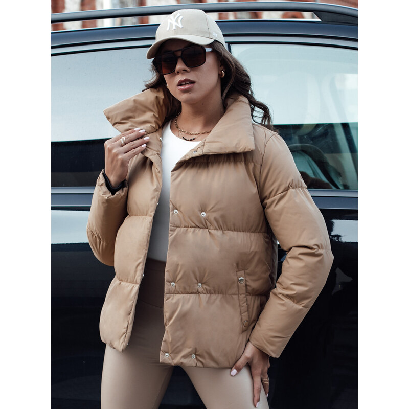 BASIC Tmavobéžová prešívaná bunda LARO TY4582 57275348