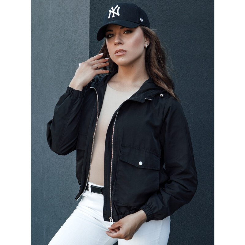 BASIC Čierna dámska prechodná bunda s kapucňou BELIJ TY4470 57254641