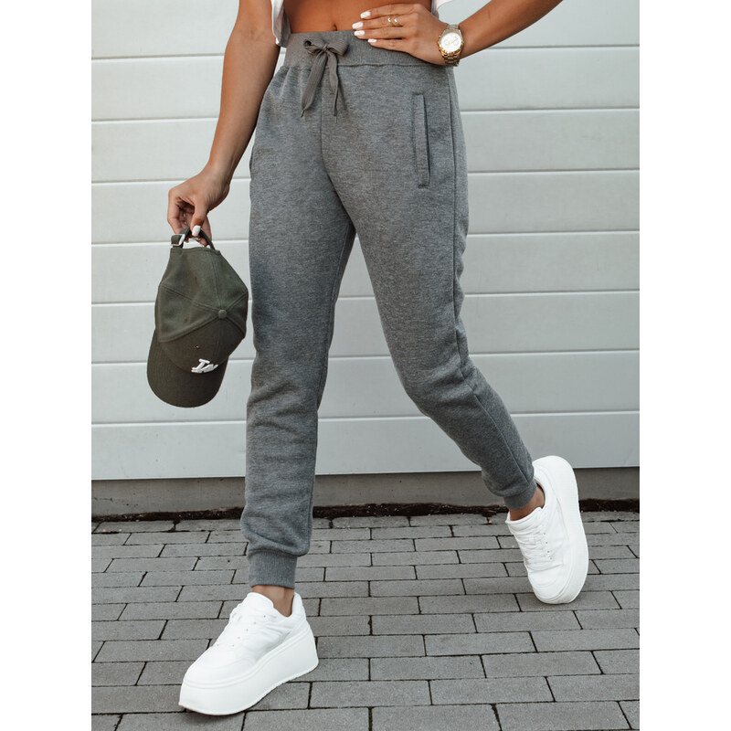 BASIC Tmavosivé dámske tepláky FITS UY2185 57254644